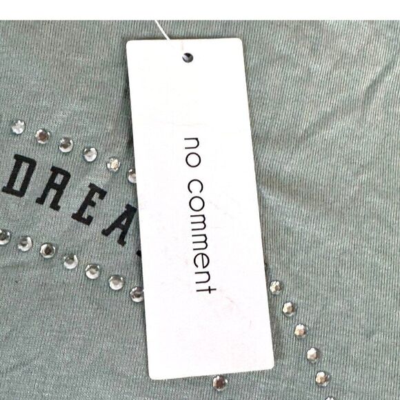 Womens Los Angeles Tee L Green Tshirt Dreaming Rhinestone City Of Angels NEW - Picture 3 of 7